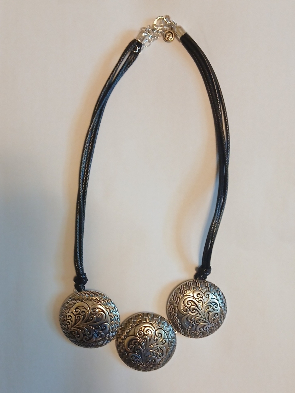 7 In Silver-Tone Medallion Necklace